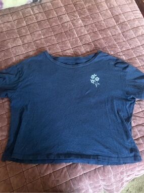 PINK Victoria's Secret Navy Blue V-Neck Tee
